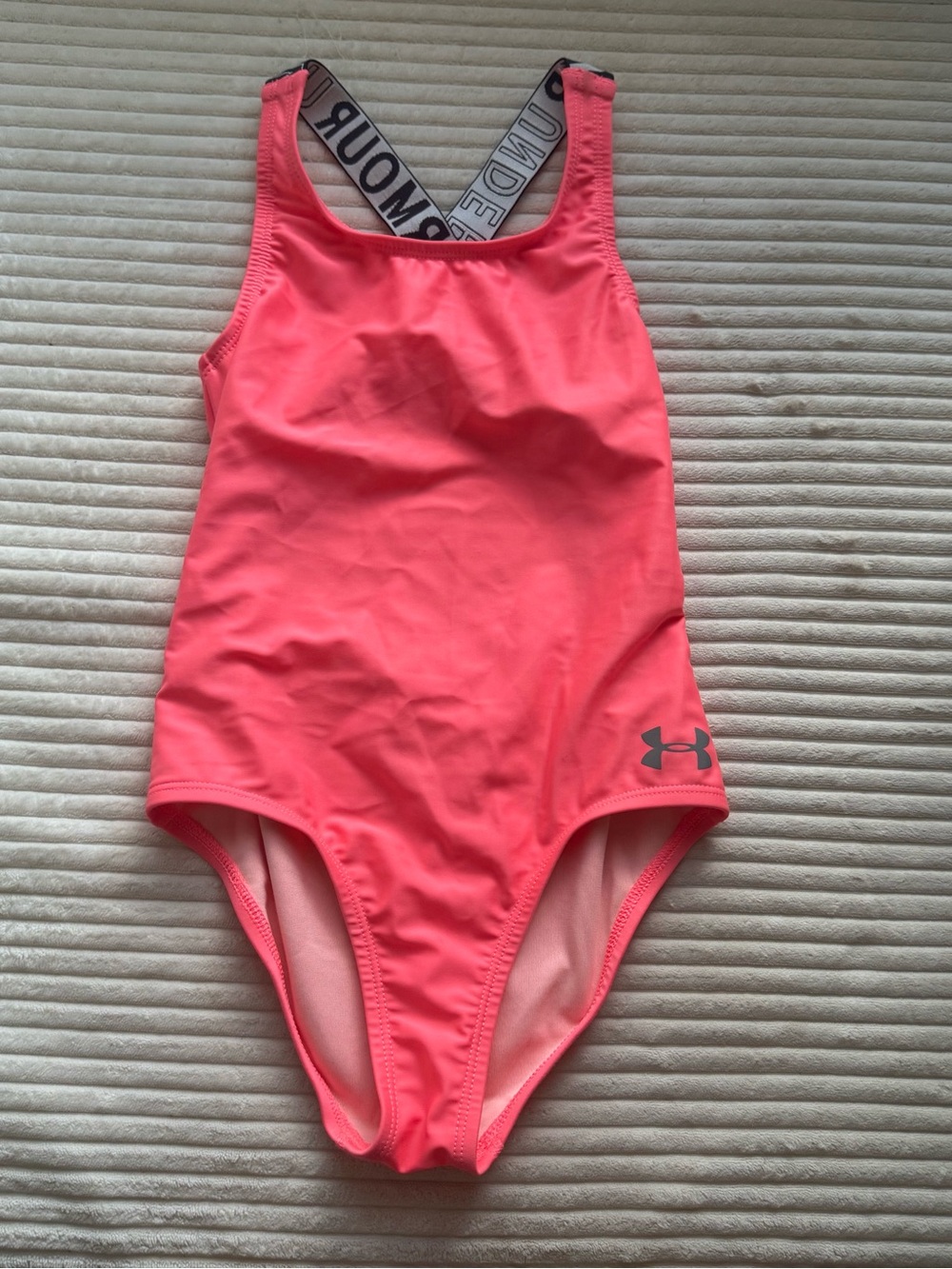 Under Armour Neon Coral Girls' One-Piece Swim